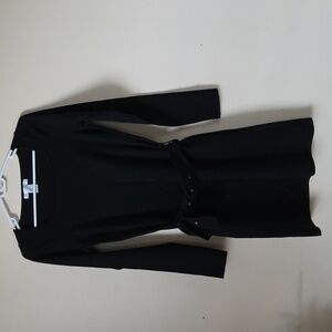 Design History Elegant Black Long Sleeve Dress